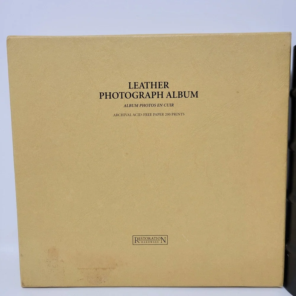 Restoration Hardware Black Leather Photograph Album Archival 200 Prints‎ Italy